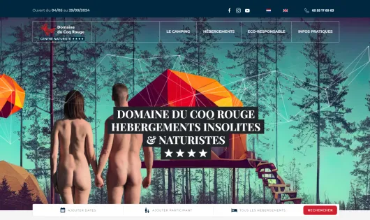 DOMAINE DU COQ ROUGE (CAMPING NATURISTE)