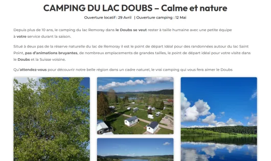 CAMPING LAC REMORAY